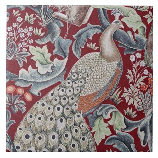 Forest Peacock, William Morris Tegeltje (Voorkant)