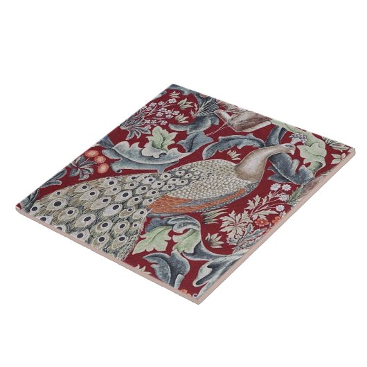 Forest Peacock, William Morris Tegeltje (Zijkant)