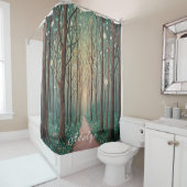 Forest Phantoms: Drijvende lichten in het Nachthou Douchegordijn (In situ)