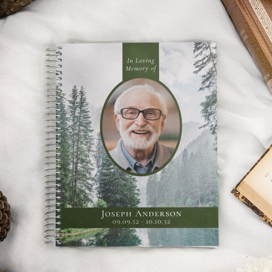 Forest Photo Funeral Budget Guest Book Notitieboek