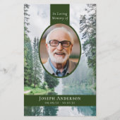 Forest Photo | Programma voor de begrafenisvolgord (Voorkant)