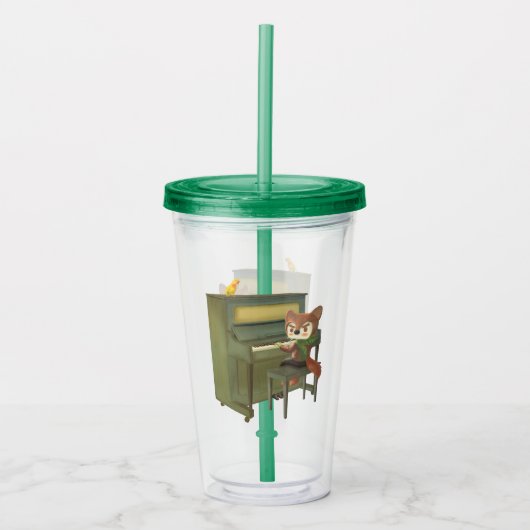 Forest Piano Acryl Drinkbeker (Voorkant)