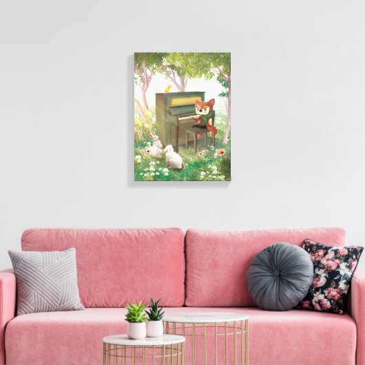 Forest Piano Concert Canvas Afdruk (Insitu (Woonkamer))