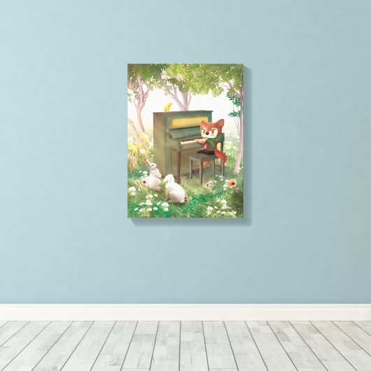 Forest Piano Concert Canvas Afdruk (Insitu (Houten vloer))