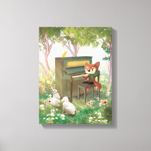 Forest Piano Concert Canvas Afdruk