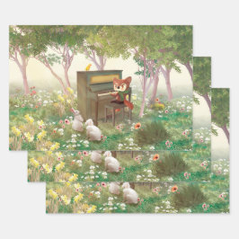 Forest Piano Concert Inpakpapier Vel