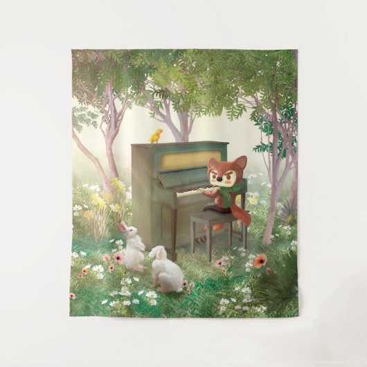 Forest Piano Concert Wandkleed (Voorkant)