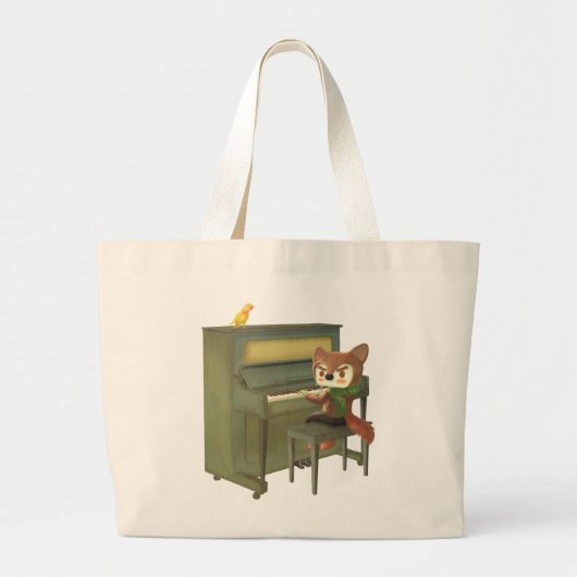 Forest Piano Grote Tote Bag (Voorkant)