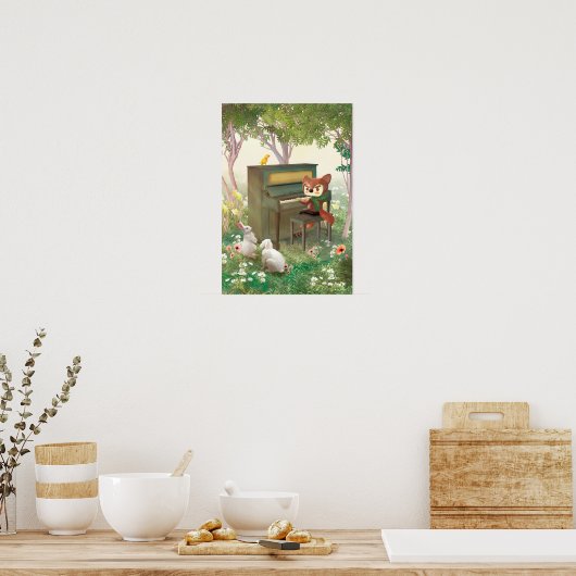 Forest Piano Poster (Keuken)