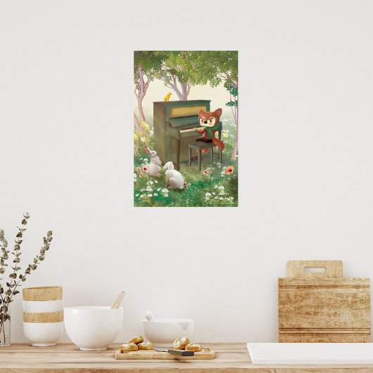 Forest Piano Poster (Keuken)