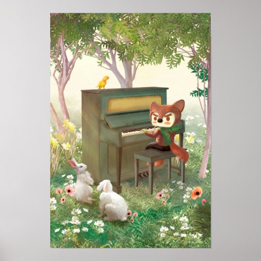 Forest Piano Poster (Voorkant)