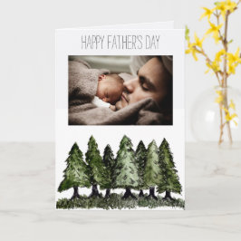 Forest Pine Forest Vaderdag met foto Kaart