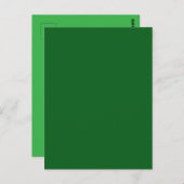 Forest Pine Green Solid Color Briefkaart (Voorkant / Achterkant)