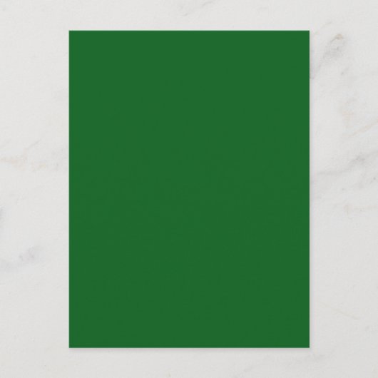 Forest Pine Green Solid Color Briefkaart (Voorkant)