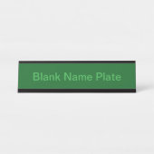 Forest Pine Green Solid Color Bureau Naambordje (Voorkant)