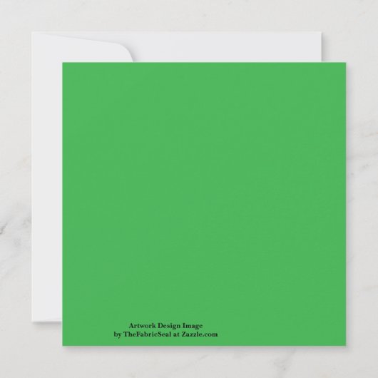 Forest Pine Green Solid Color Kaart (Achterkant)