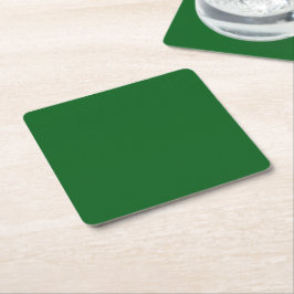 Forest Pine Green Solid Color Kartonnen Onderzetters