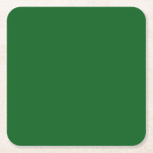 Forest Pine Green Solid Color Kartonnen Onderzetters (Voorkant)