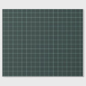 Forest Pine Green Tartan Pset Kerstmis Cadeaupapier (Vlak)