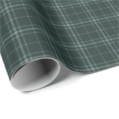 Forest Pine Green Tartan Pset Kerstmis Cadeaupapier (Rol Hoek)