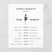Forest Pine Tree Hair Makeup-tijdplan Flyer (Voorkant)