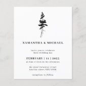 Forest Pine Tree Indie Rustic budget Flyer (Voorkant)