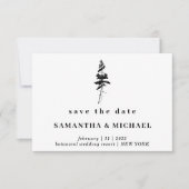 Forest Pine tree Indie Rustic Save the date Kaart (Voorkant)