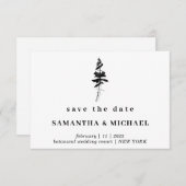 Forest Pine tree Indie Rustic Save the date Kaart (Voorkant / Achterkant)