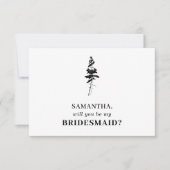 Forest Pine tree Indie zal je mijn bruidsmeisje zi Kaart (Voorkant)
