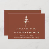 Forest Pine tree Rustic Sparen de datum Kaart (Voorkant / Achterkant)