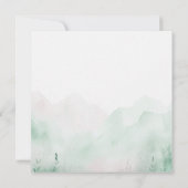 Forest Pine Tree Rustic Watercolor  Kaart (Achterkant)