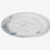 Forest Pine Tree Rustic Watercolor  Papieren Bordje (Gekanteld)