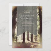 Forest Pine Tree Woodland Wedding Kaart (Voorkant)