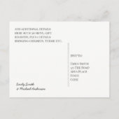 Forest Pine Trees Bruiloft RSVP Retourzending Post Uitnodiging Briefkaart (Achterkant)