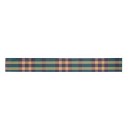 Forest Plaid Pattern Satijnen Lint
