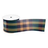 Forest Plaid Pattern Satijnen Lint (Spoel)