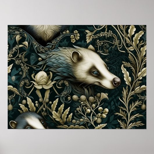 Forest Possum Hidden Animal | Possum Wall Print (Voorkant)