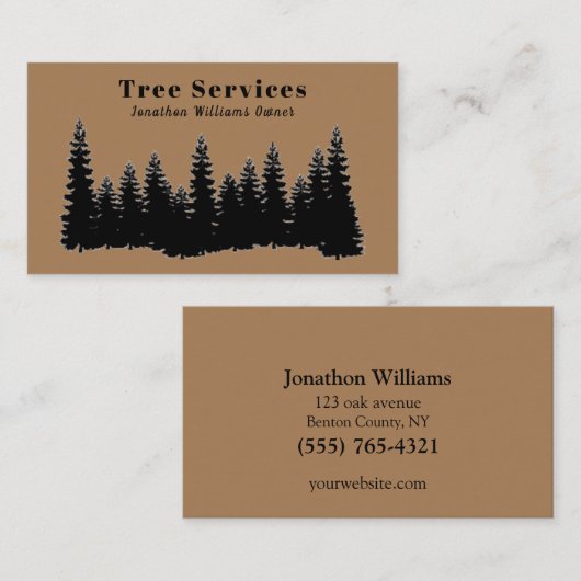 Forest Professional Tree Trimming Service Visitekaartje (Voorkant / Achterkant)