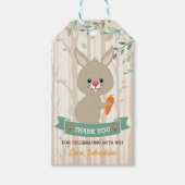 Forest Rabbit Bunny Woodland Birthday Baby shower Cadeaulabel (Voorkant)