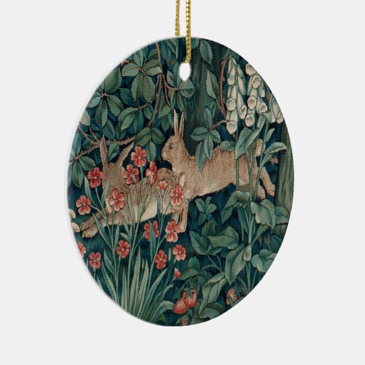 Forest Rabbits Tapestry Keramisch Ornament (Rechts)