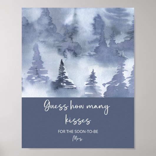 Forest raden hoeveel kussen bruids spel poster (Voorkant)