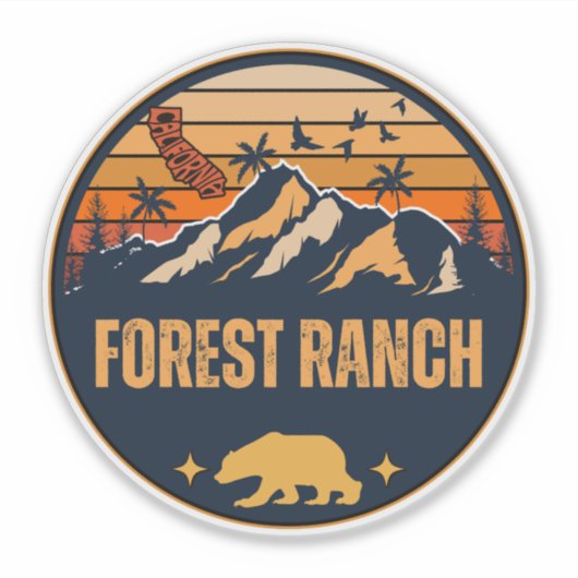 Forest Ranch, Californië Sticker (Voorkant)