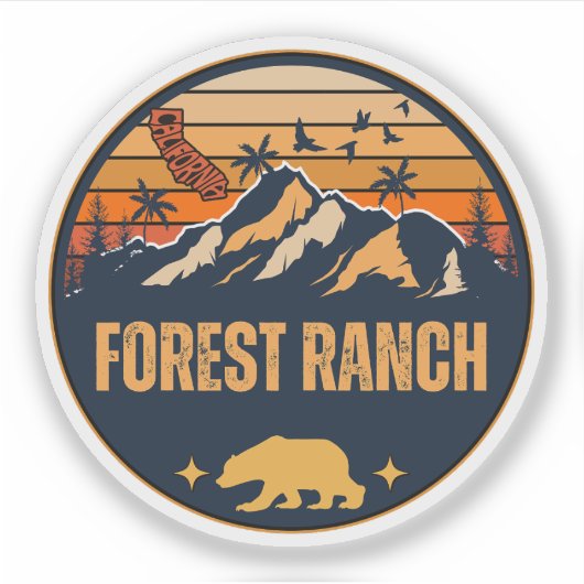 Forest Ranch, Californië Sticker (Voorkant)