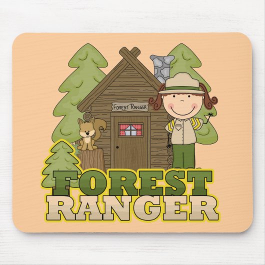 Forest Ranger - Brunette Girl Muismat (Voorkant)