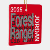 Forest Ranger Extraordinaire Keramisch Ornament (Rechts)