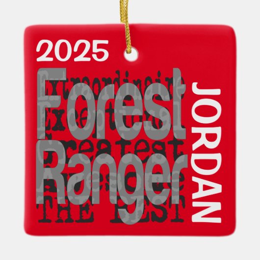 Forest Ranger Extraordinaire Keramisch Ornament (Voorkant)