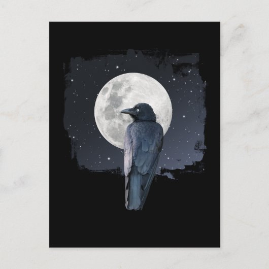 Forest Raven Cold Moon Briefkaart (Voorkant)