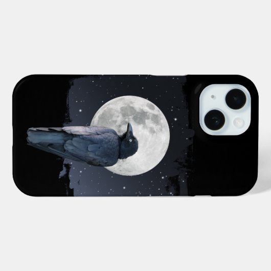 Forest Raven Cold Moon Case-Mate iPhone Case (Achterkant (horizontaal))