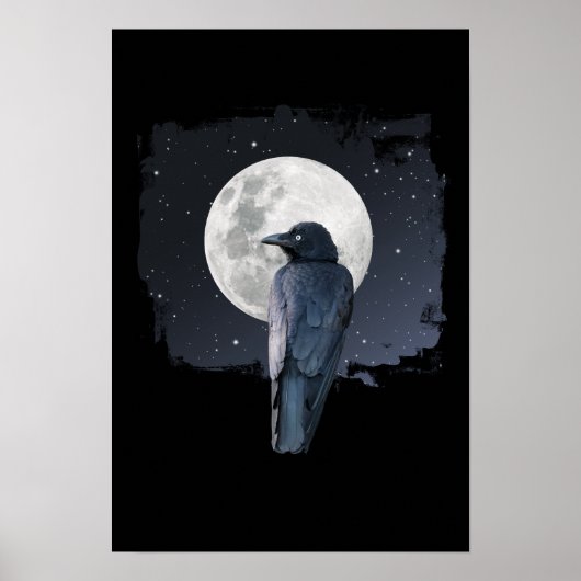 Forest Raven Cold Moon Poster (Voorkant)