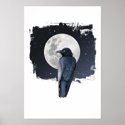 Forest Raven Cold Moon Poster (Voorkant)
